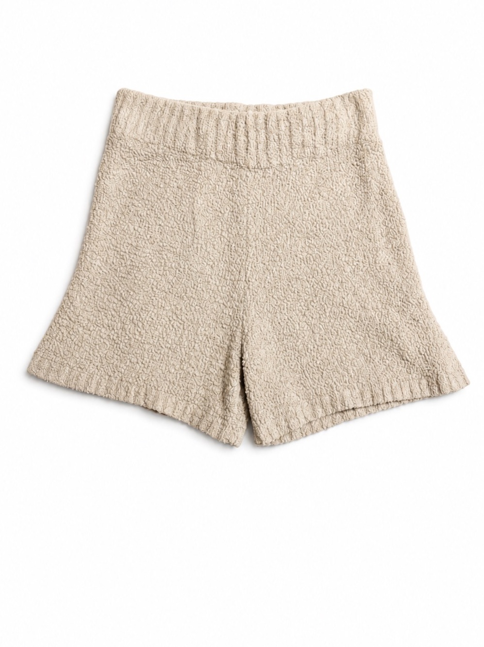 SKIMS Cozy Knit Lounge Shorts Oatmeal Beige L/XL Soft Plush